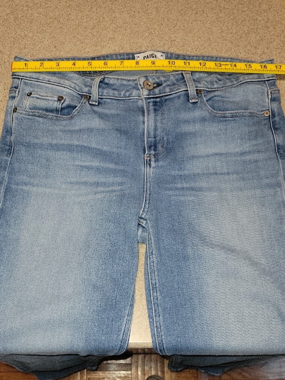 Paige Skyline Skinny Denim Jeans Size 32 Cotton Blend Stretch - Picture 7 of 11